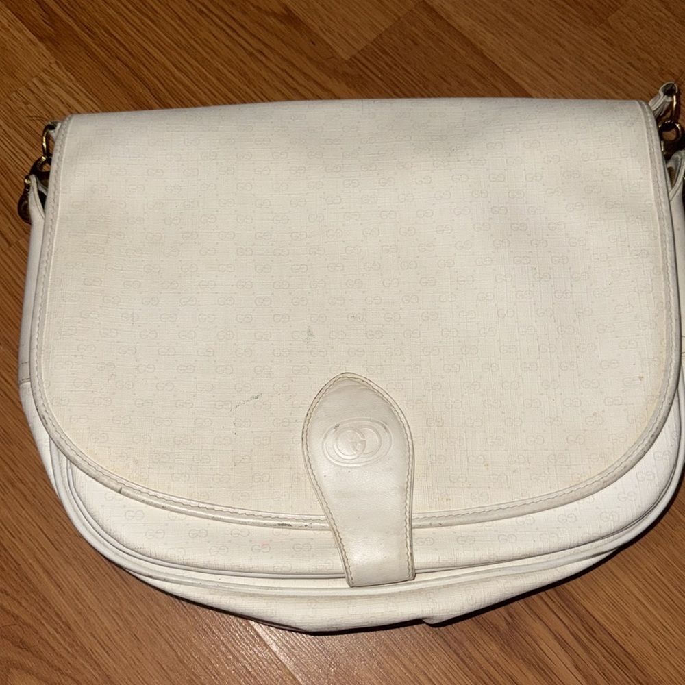 Vintage white shoulder bag - Picture 2 of 11